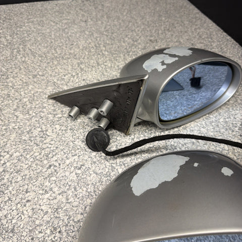 01-06 BMW E46 M3 Side View Door Mirrors Pair Titan Silver *Notes*