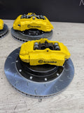 NEW 95-99 BMW E36 M3 BREMBO Big Brake Kit Yellow Calipers Rotors Set Plug Play