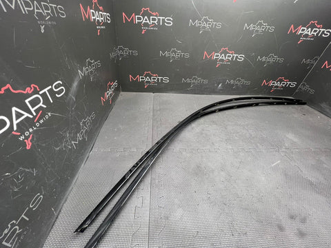 10-15 FERRARI 458 ITALIA ROOF GUTTER TRIMS MOULDINGS NERO DAYTONA 82275412