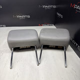2001-2006 BMW E46 M3 Convertible Grey Rear Headrests Head Rests Pair OEM *Notes*