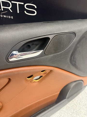 01-06 BMW E46 M3 FRONT LEFT DRIVER SIDE DOOR PANEL CARD CINNAMON OEM