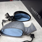 01-06 BMW E46 M3 Side View Door Mirrors Pair Carbon Black  *Notes*
