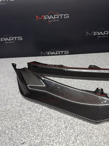 NEW Carbon Fiber V Style Front Bumper Lip 21-26 BMW G80 G82 G83 M3 M4