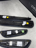 01-06 BMW E46 M3 Convertible Door Upper Arm Rest Armrest Pads Black
