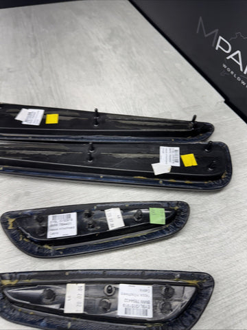 01-06 BMW E46 M3 Convertible Door Upper Arm Rest Armrest Pads Black