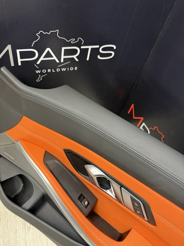 BMW 21-26 G80 M3 Front Right Kyalami Orange Leather Door Panel