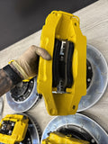 01-06 BMW E46 M3 BREMBO Big Brake Kit Yellow Calipers Rotors Set NEW Plug Play