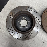 01-06 BMW E46 M3 Rear Discs Brakes Rotors Drilled Slotted