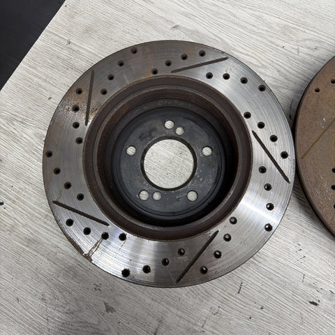 01-06 BMW E46 M3 Rear Discs Brakes Rotors Drilled Slotted