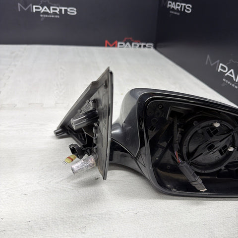 13-16 BMW F10 M5 RIGHT PASSENGER SIDE MIRROR NO CAMERA SAPPHIRE BLACK *DAMAGE
