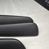 01-06 BMW E46 M3 Convertible Door Upper Arm Rest Armrest Pads Black