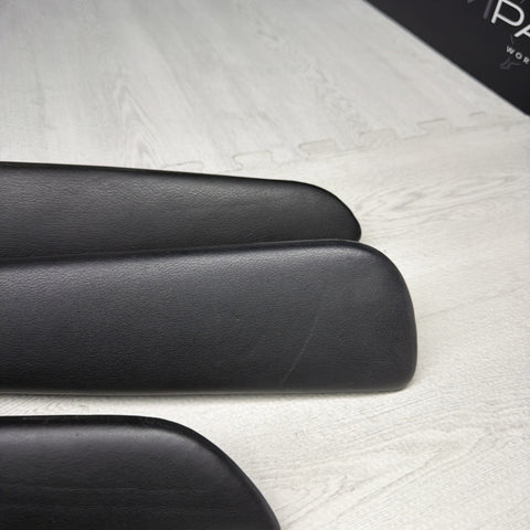 01-06 BMW E46 M3 Convertible Door Upper Arm Rest Armrest Pads Black