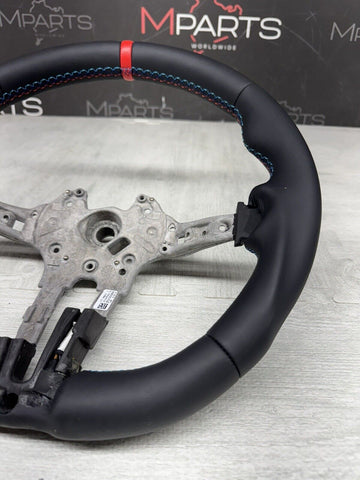 Genuine BMW F8x M2 M3 M4 Custom M Performance Steering Wheel Flat Bottom Red