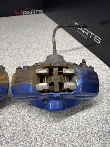 BMW 15-20 F80 F82 F83 M3 M4 Rear Brake Calipers OEM Blue