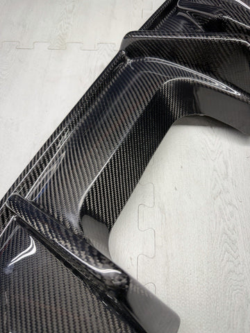 BMW G80 M3 21-26 J Style Carbon Fiber Rear Diffuser W/ LED Light *Flaw*