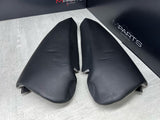08-13 BMW E92 M3 Rear Pair Seat Side Bolsters Novillo Leather Black