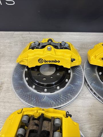 01-06 BMW E46 M3 BREMBO Big Brake Kit Yellow Calipers Rotors Set NEW Plug Play