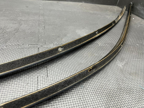 10-15 FERRARI 458 ITALIA ROOF GUTTER TRIMS MOULDINGS NERO DAYTONA 82275412