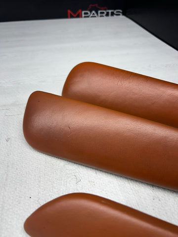 01-06 BMW E46 M3 Convertible Door Upper Arm Rest Armrest Pads Cinnamon