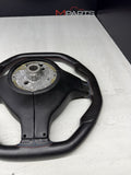 BMW 01-06 E46 M3 Manual Custom Leather Sides Flat Bottom Top Steering Wheel