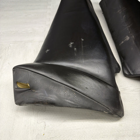 01-06 BMW E46 M3 Coupe Rear Seat Backrest Side Bolster Pair Black Napa OEM *Rip*