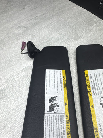 07-13 OEM BMW E88 E93 128 328 335 M3 Convertible Sun Visor Black Pair SET