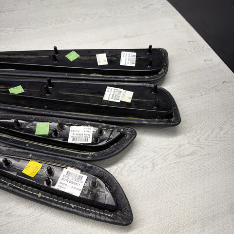 01-06 BMW E46 M3 Convertible Door Upper Arm Rest Armrest Pads Black