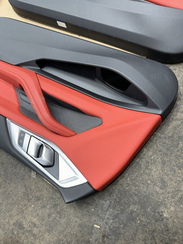 21-24 BMW G82 M4 Coupe Front & Rear Door Cards Panels 5143790492 Fiona Red