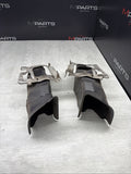 BMW E46 M3 OEM (2001-2006) BRAKE AIR INLET DUCTS + BRACKETS PAIR *1 BROKEN TAB