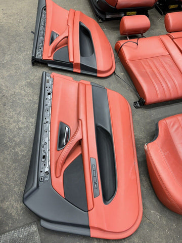 12-17 OEM BMW F10 M5 Complete RED Leather Interior Seats Panels Set