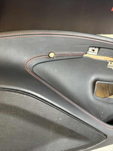 Right Passenger Door Card Panel Black / Red Stitching 19-23 Ferrari F8 Tributo