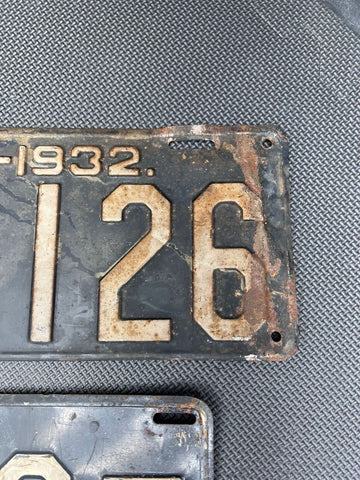 Vintage Set: Pair of 1957-59 New Jersey Bergen County License Plates