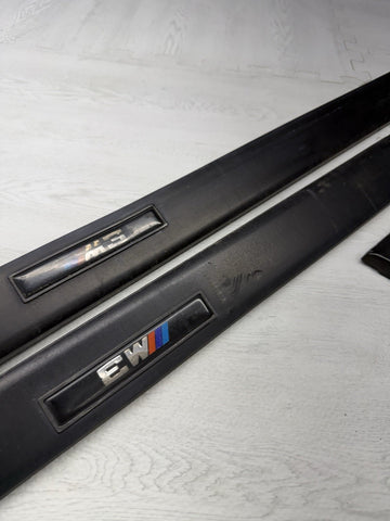 BMW E36 M3 Coupe 1992-1999 Black Door Mouldings Trims Set OEM