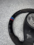 BMW Steering Wheel 01-06 E46 M3 Stock SMG Rewrapped Tri Color Stripe