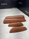 01-06 BMW E46 M3 Convertible Door Upper Arm Rest Armrest Pads Cinnamon *Damaged*