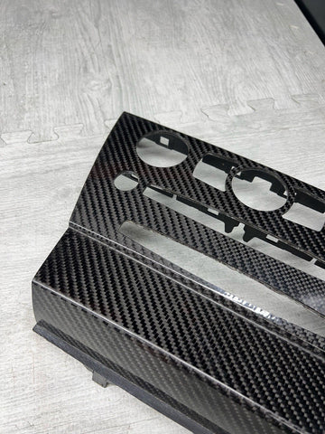 BMW Radio HVAC Climate Control Center Trim 5 Series E60 M5 OEM Carbon Fiber