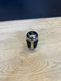 2001-2003 BMW E46 M3 SMG GEAR SHIFT KNOB NAPPA LEATHER CHROME OEM