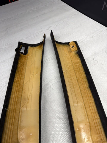 BMW E39 A PILLARS TRIM BLACK FRONT PAIR LEFT RIGHT OEM M5 *Broken*