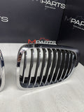 BMW 01-06 E46 M3 Standard Front Kidney Grilles Chrome Set