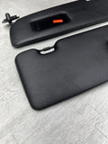 01-06 BMW E46 M3 Convertible Left Right Sunvisors Sun Visors Black Pair