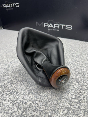 OEM 00-03 BMW E39 M5 Shift Knob 6-Speed Illuminated Nappa Leather Boot