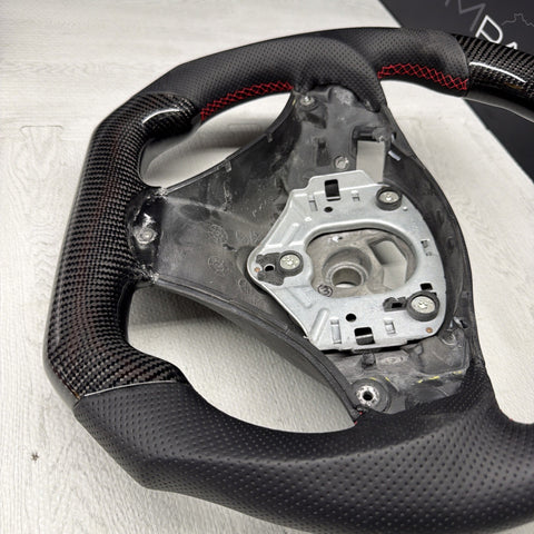 08-13 BMW E90 E92 E93 M3 OHC Carbon fiber Steering Wheel Red Stitched DCT