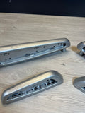 01-06 BMW OEM E46 M3 Silver Aluminum/Grey Bottom Vert Trims Armrests