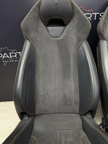 14-19 LAMBORGHINI HURACAN LP610-4 FRONT SEATS OEM + REMOVABLE HONDA CIVIC RAILS