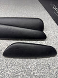 01-06 BMW E46 M3 Convertible Door Upper Arm Rest Armrest Pads Black