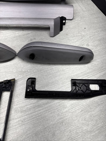 01-06 BMW E46 M3 Convertible Interior Armrests Trim Set Brushed Aluminum *Notes*