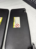 1999-2003 BMW M5 E39 Sun Visor Black Nappa Leather Stitched Left & Right SET