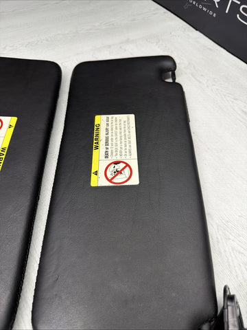 1999-2003 BMW M5 E39 Sun Visor Black Nappa Leather Stitched Left & Right SET