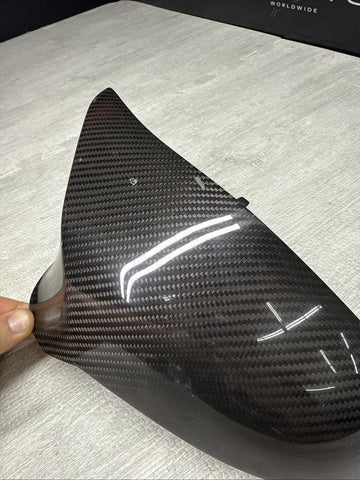 BMW F80 F82 F83 M3 M4 15-20 Front Left Carbon Fiber Mirror Cap OEM 2348099
