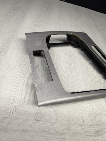 01-06 BMW E46 M3 Convertible Center Shift Shifter Trim Brushed Aluminum *Bent